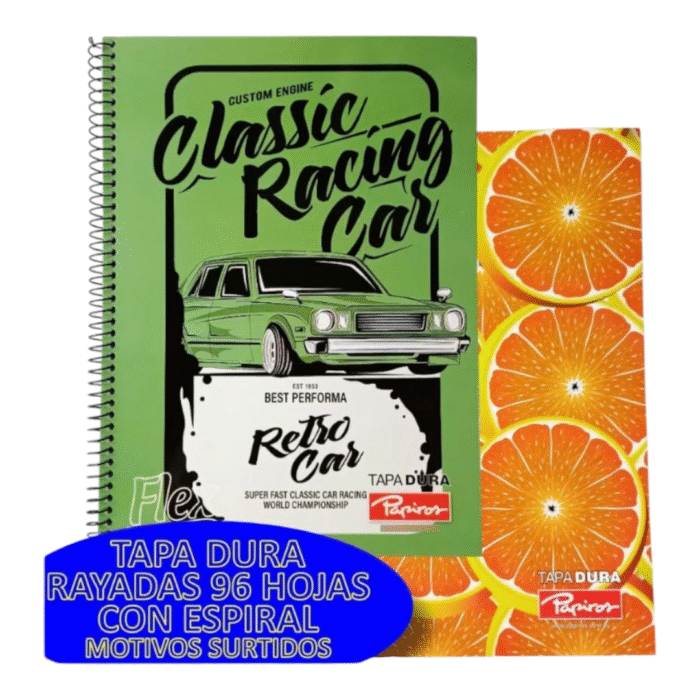 Cuadernola Papiros Flex Tapa Dura 
96 h Pack x 10
