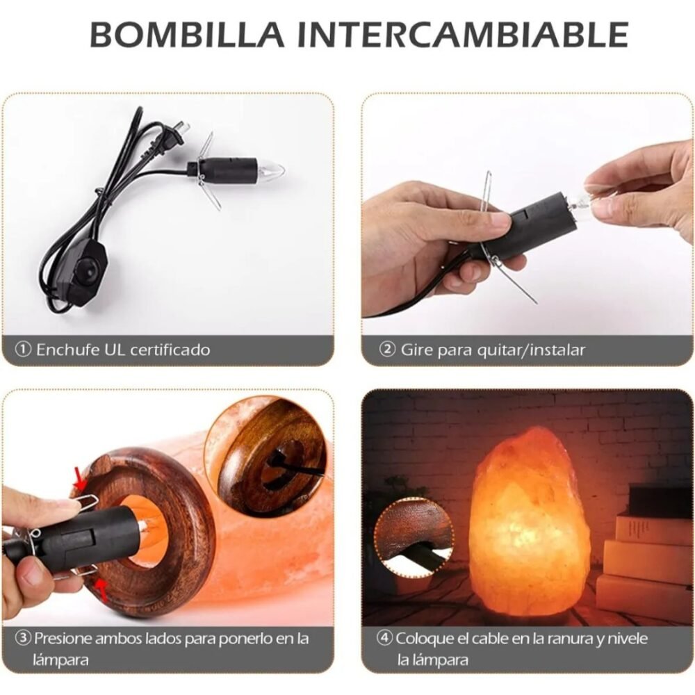 LÁMPARA DE SAL 3 kg a 5 kg - Imagen 3