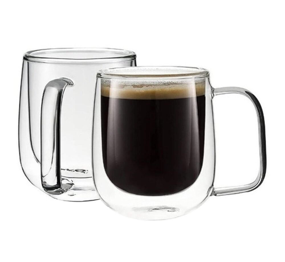 TAZA JARRO DE CAFÉ DOBLE PARED DE VIDRIO - Imagen 2