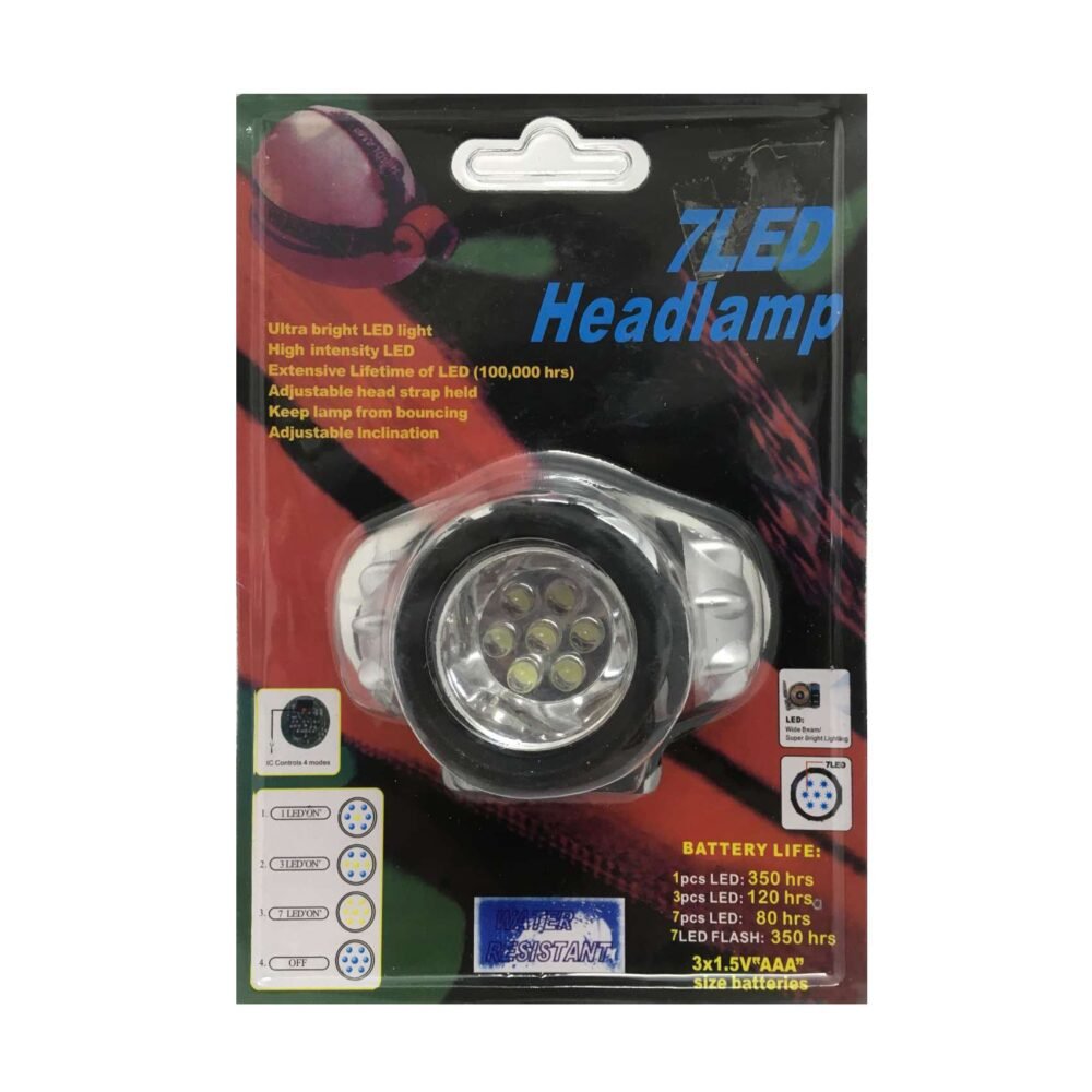 LINTERNA MINERO REDONDA 7 LEDS - Imagen 2