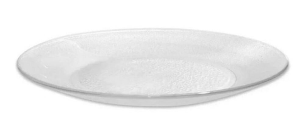 PLATO VIDRIO TRANSPARENTE LLANO