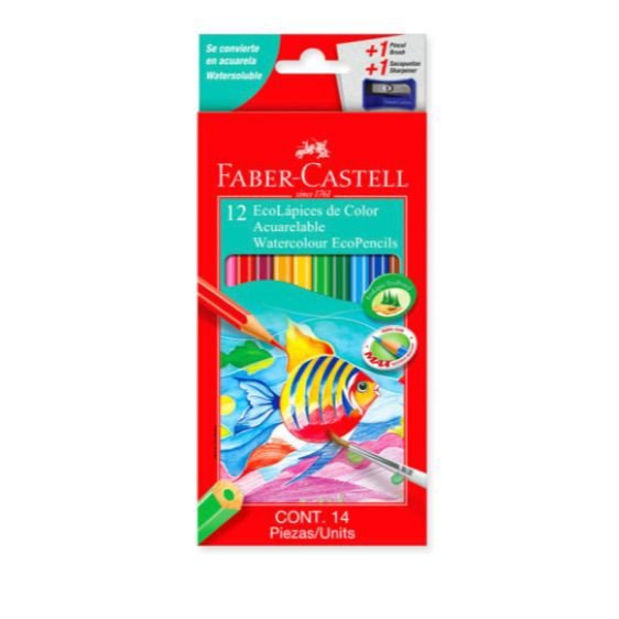 FABER CASTELL X 12 ACUARELABLES