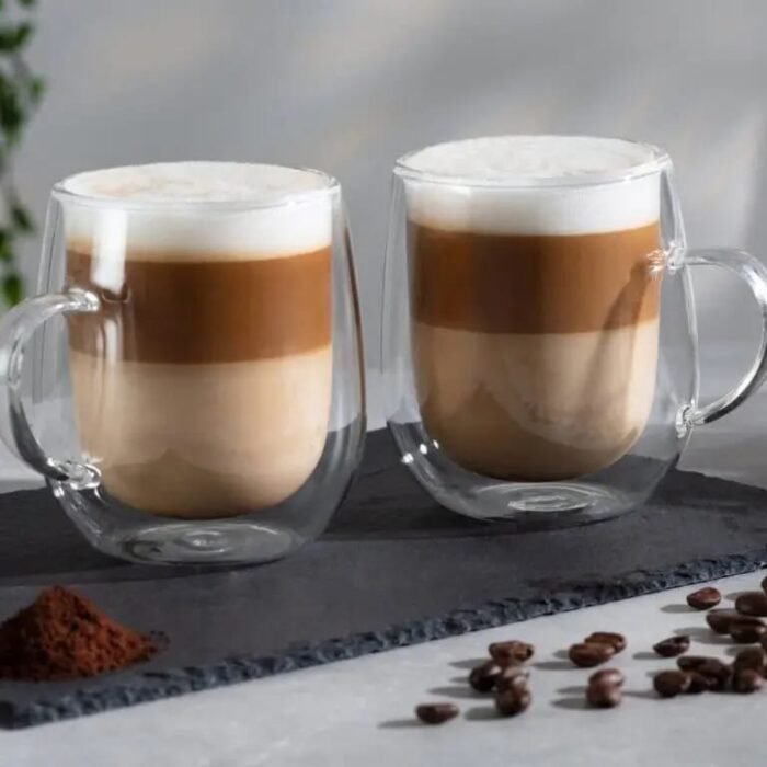 TAZA JARRO DE CAFÉ DOBLE PARED DE VIDRIO