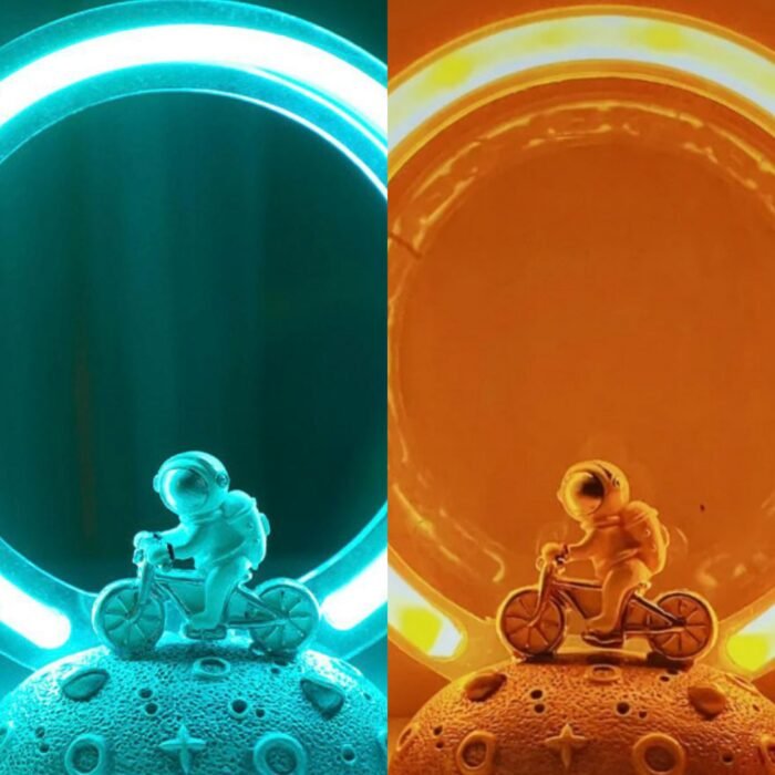 LÁMPARA VELADORA ASTRONAUTA CON ARO DE LUZ