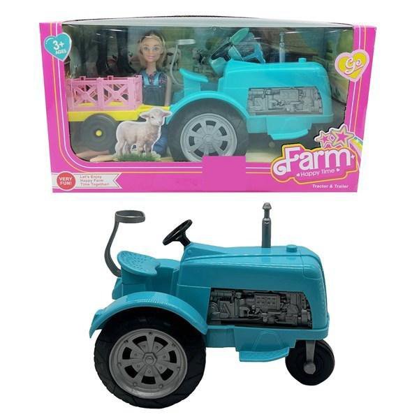 MUÑECA CON TRACTOR Y ACCESORIOS