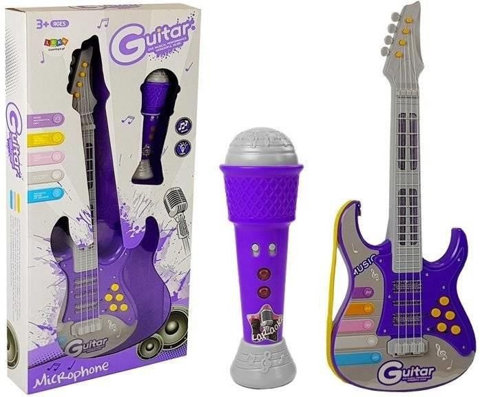 GUITARRA INFANTIL 60 CM CON MICRÓFONO, PILAS AA