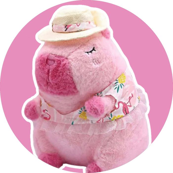 CAPYBARA PELUCHE CON SOMBRERO 23 CM
