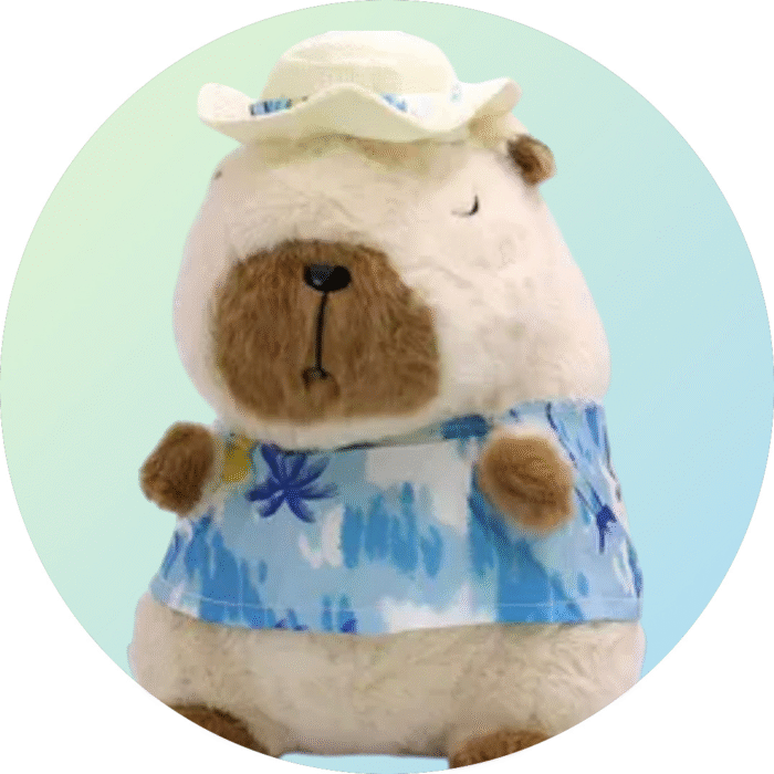CAPYBARA PELUCHE CON SOMBRERO 23 CM