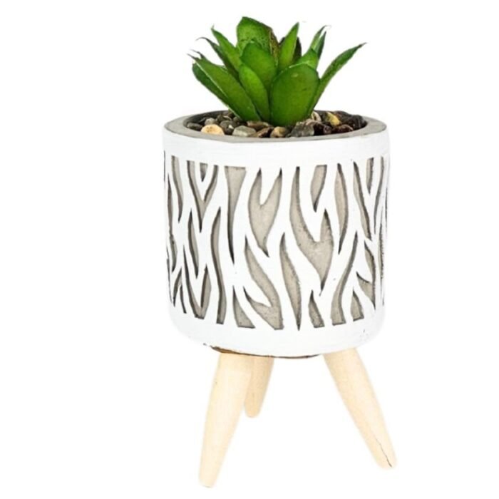 MACETA CERÁMICA CON PLANTA SUCULENTA 10 cm
