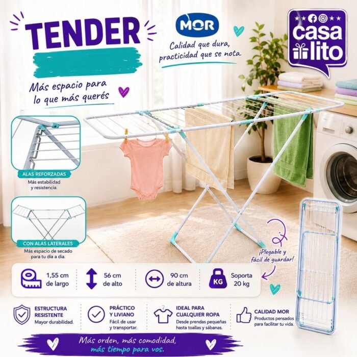 TENDEDERO ACERO MOR